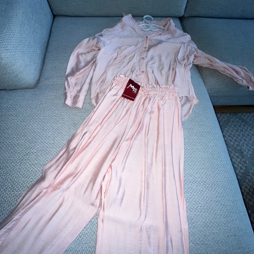 pink pants and shirt set